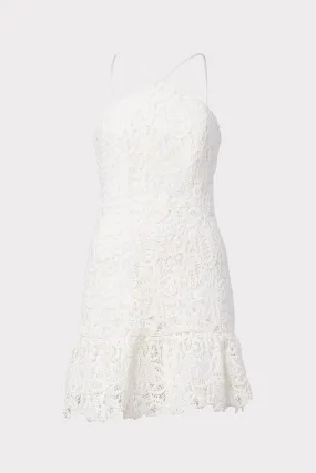 Dyan Crochet Embroidered High Neck Dress