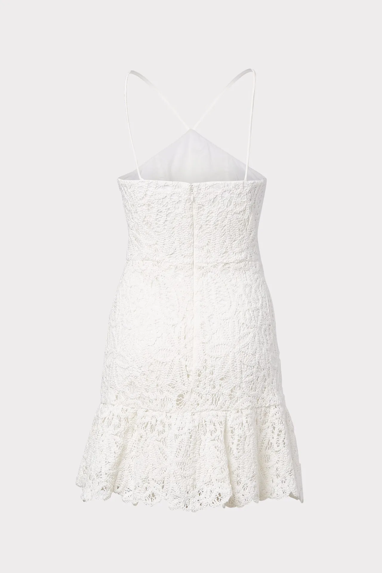 Dyan Crochet Embroidered High Neck Dress