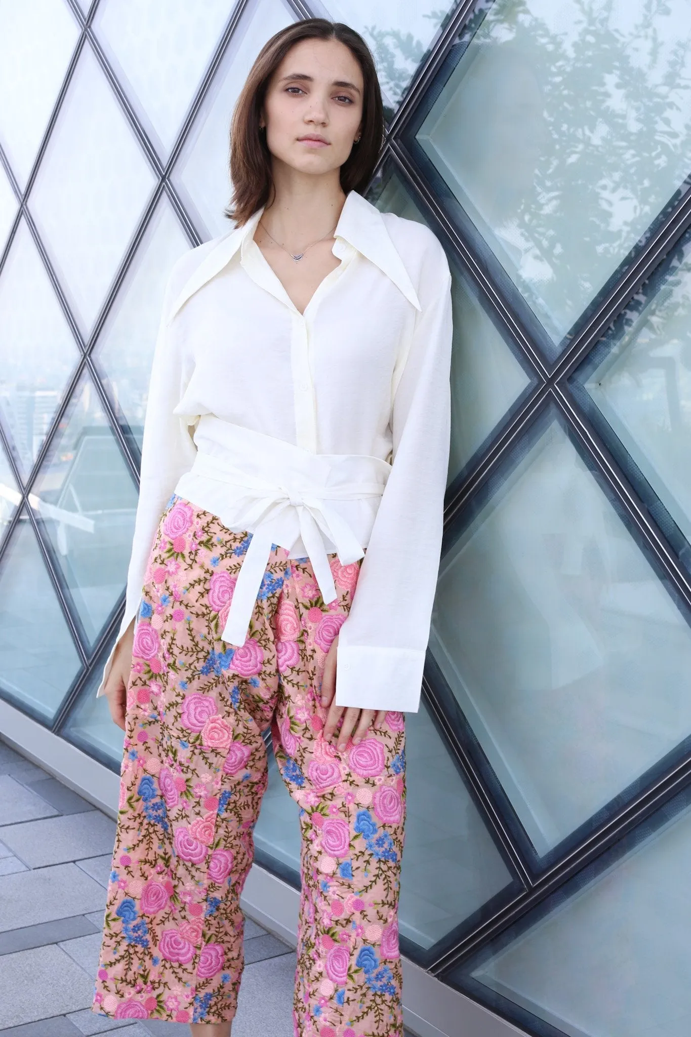 EMBROIDERED FISHERMAN TROUSER PANTS LISA