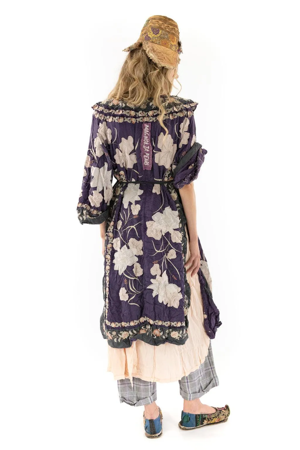 Floral Appliqué Danji Kimono