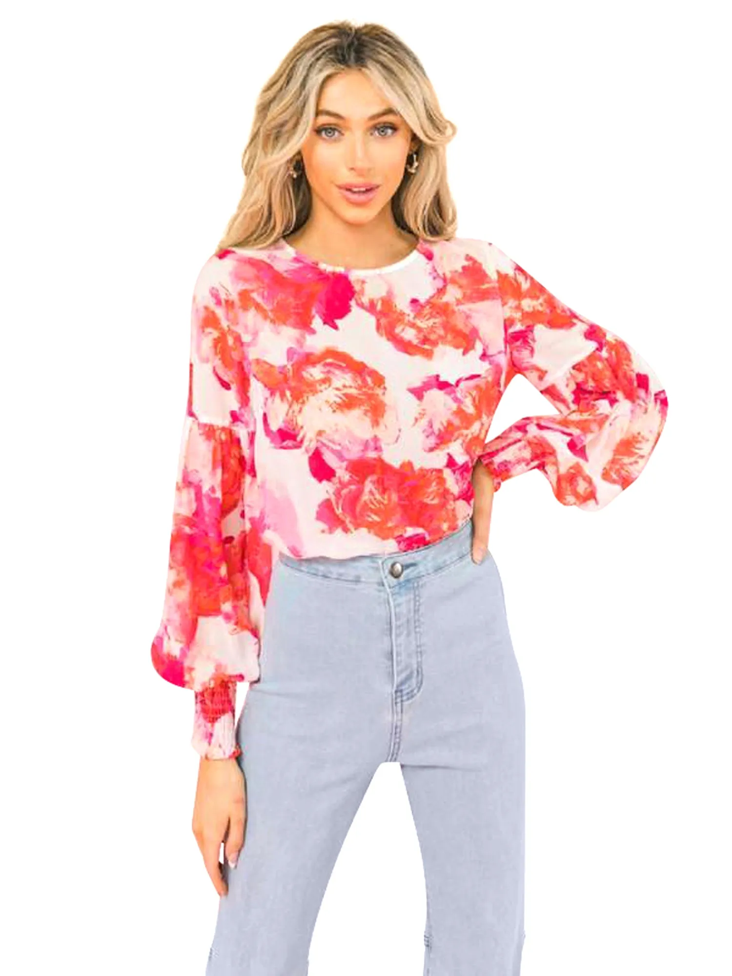 Flying Tomato Floral Print Blouse