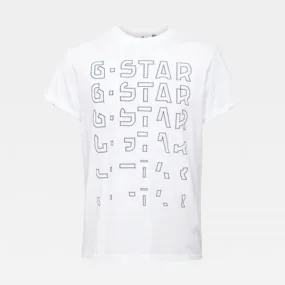 G-STAR INC - Men - Embro Gradient Graphic Tee - White