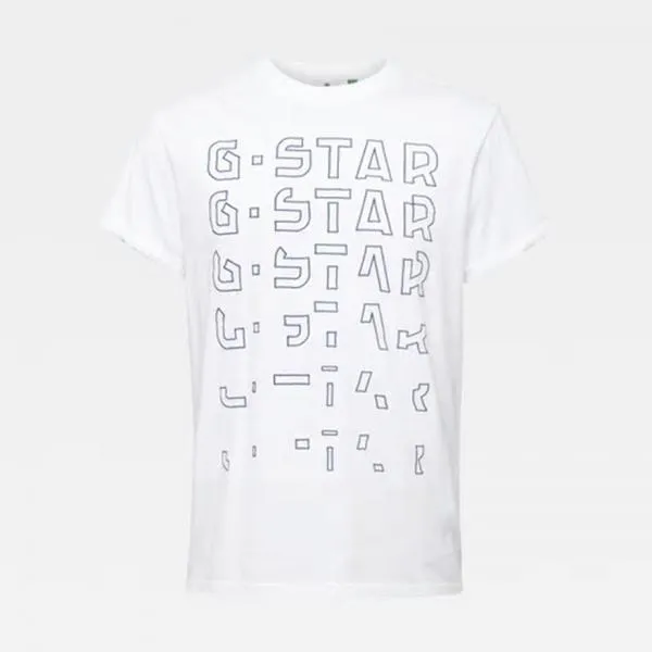 G-STAR INC - Men - Embro Gradient Graphic Tee - White