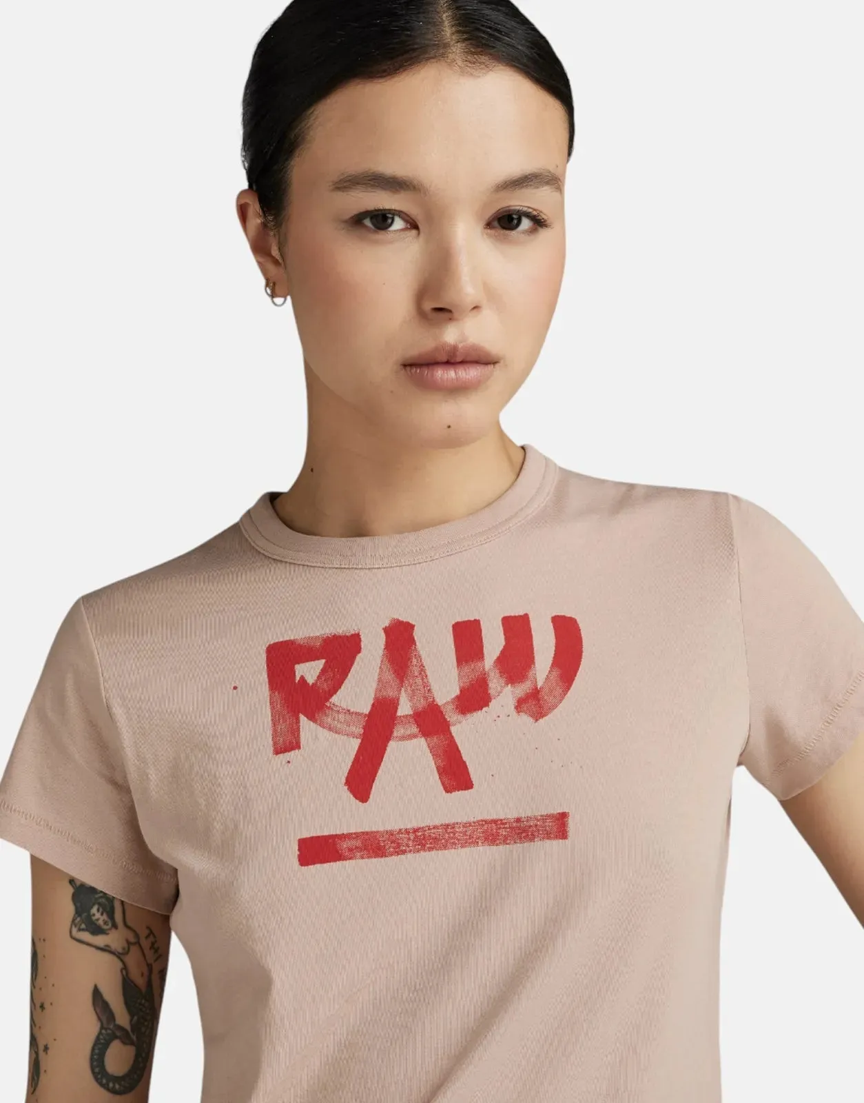 G-Star RAW Calligraphy Pink T-Shirt