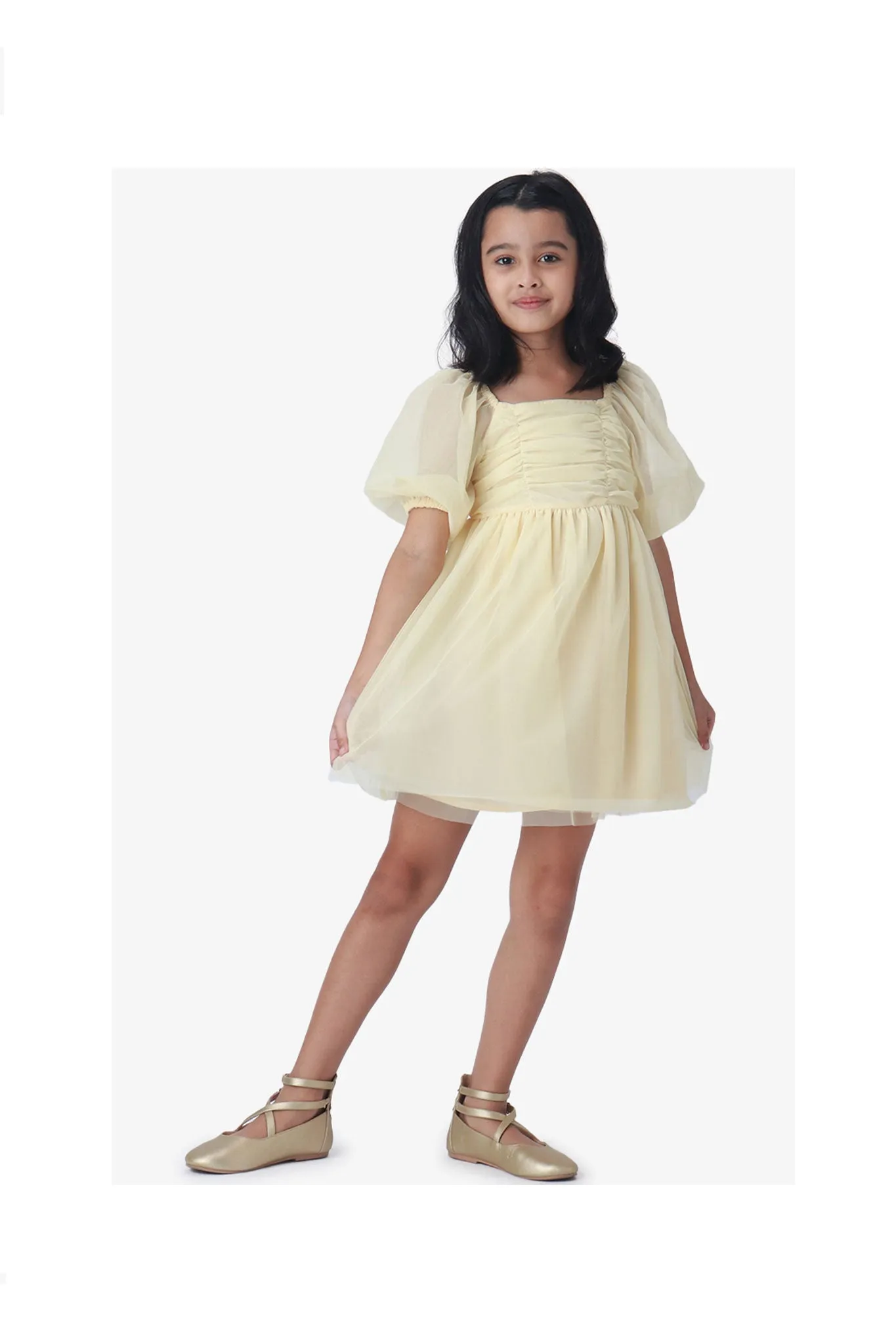 Gingersnaps Puff Tulle Empire Cut Dress