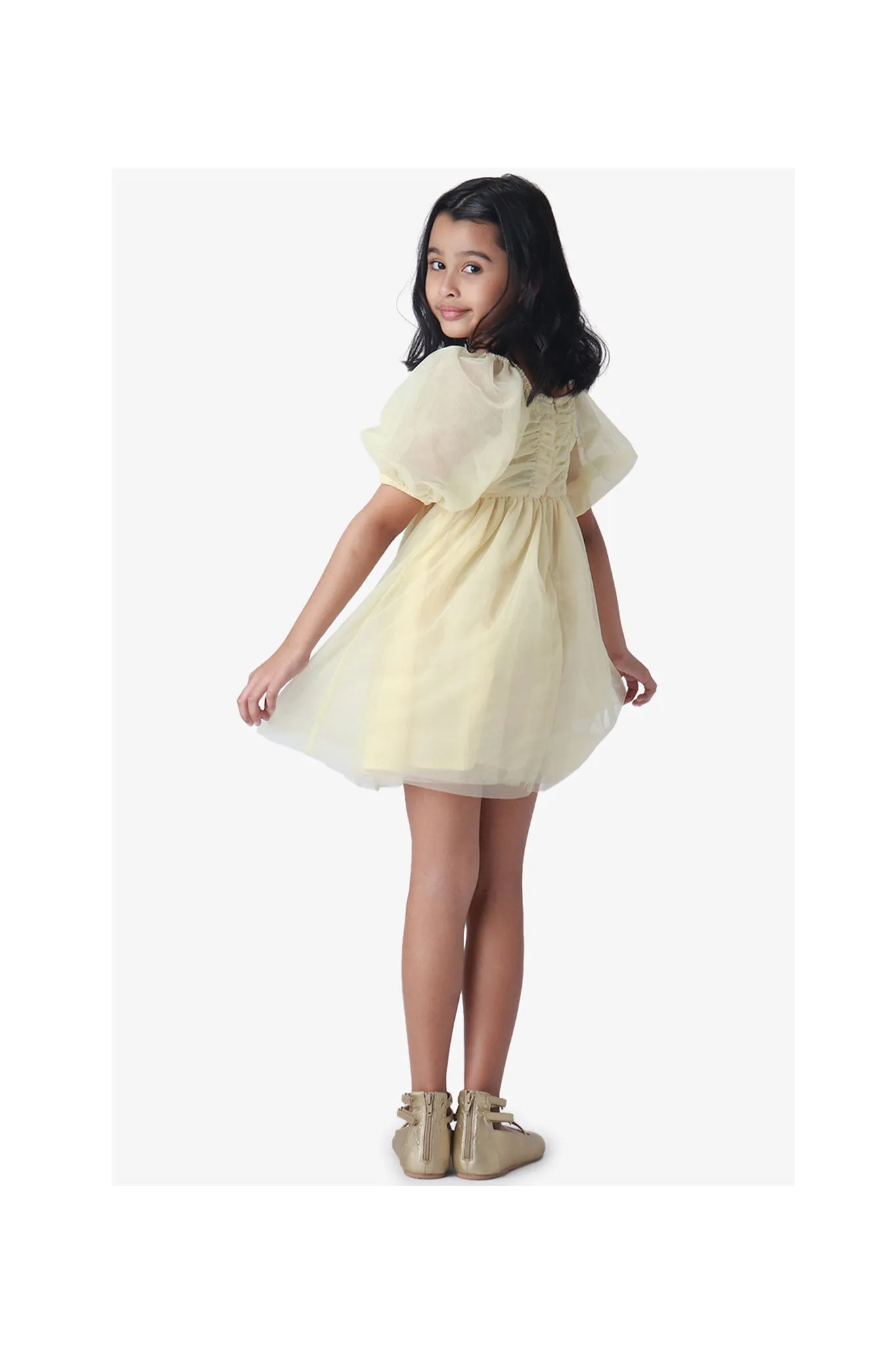 Gingersnaps Puff Tulle Empire Cut Dress