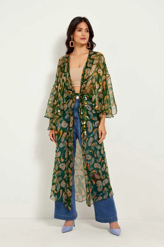 Green Paisley Duster