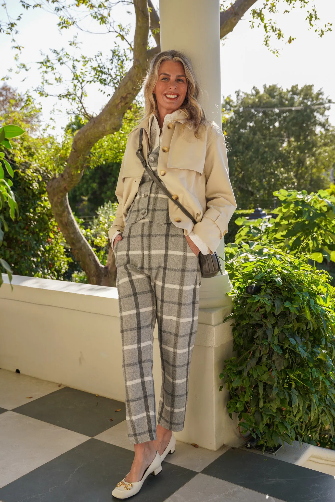 Grey Check Oversize Pants