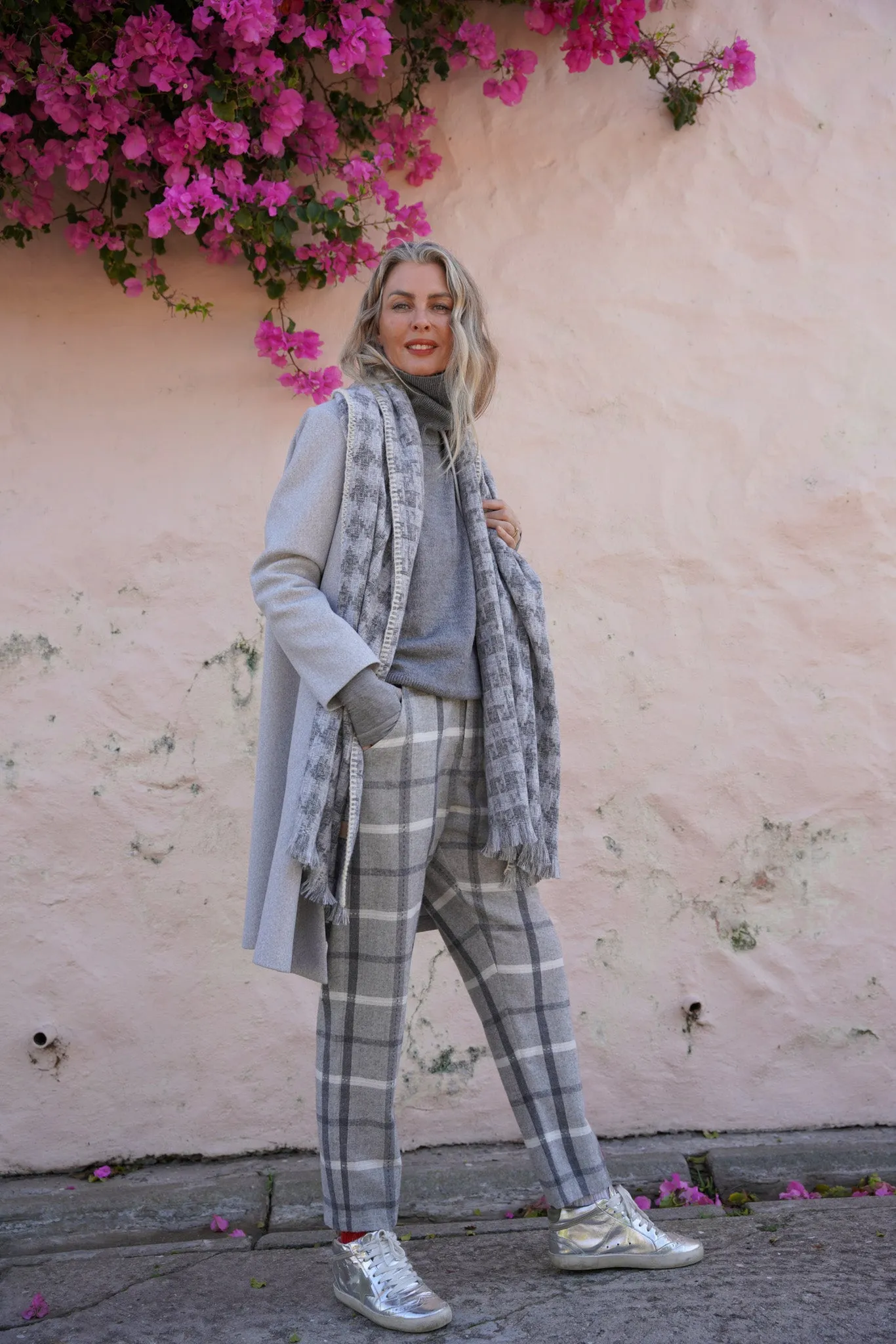 Grey Check Oversize Pants