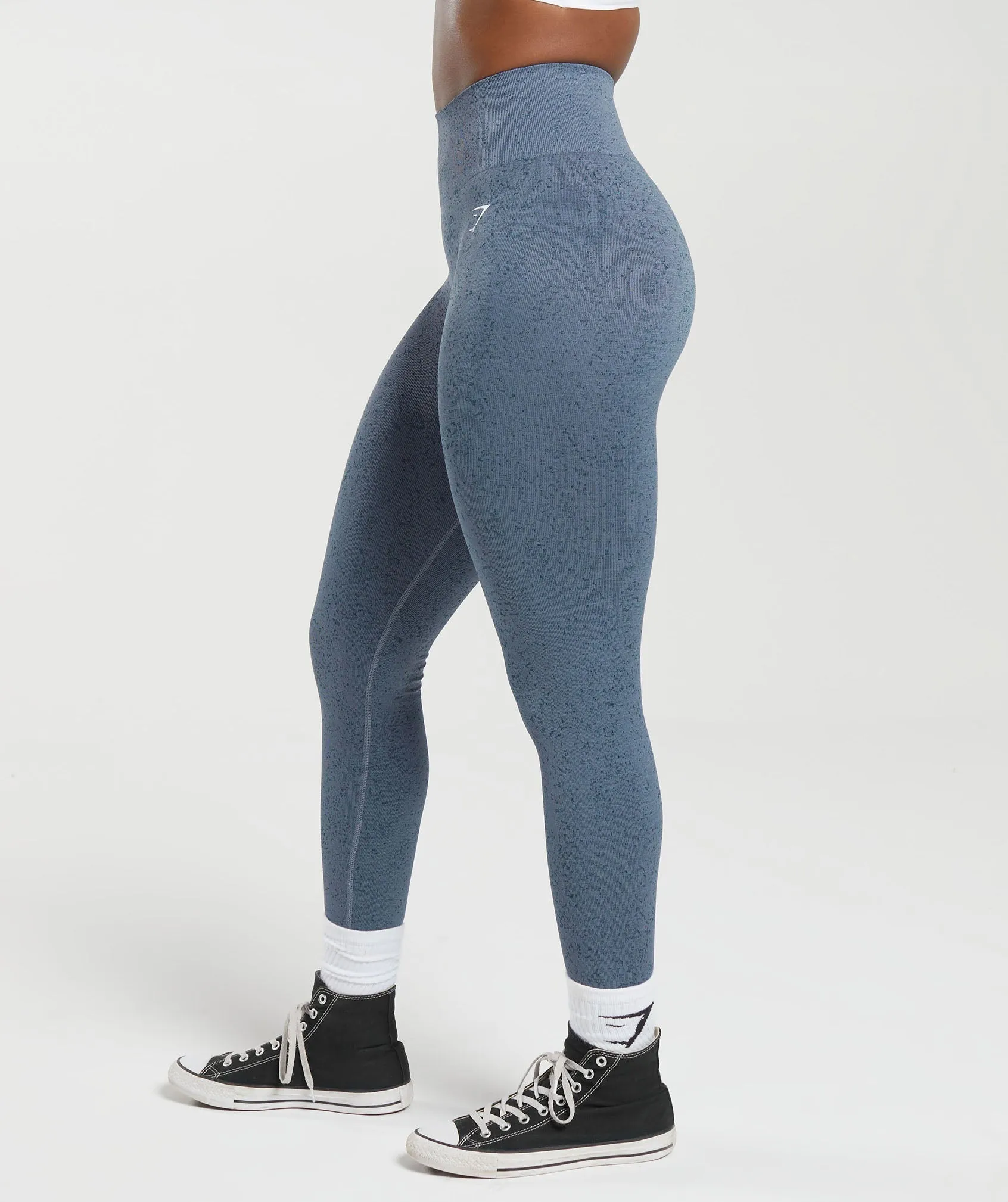 Gymshark Adapt Fleck Seamless Leggings - Evening Blue