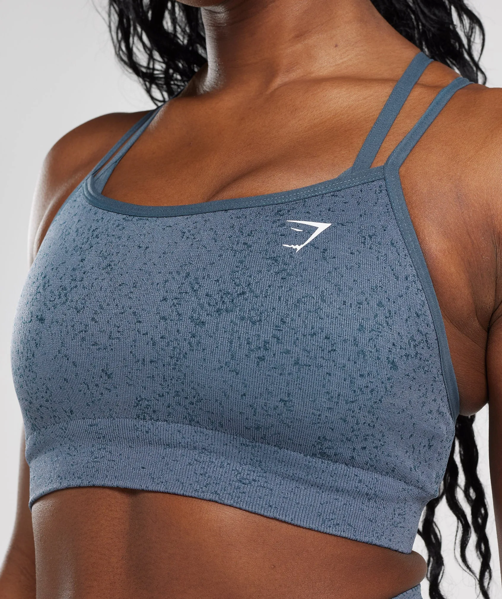 Gymshark Adapt Fleck Seamless Sports Bra - Evening Blue