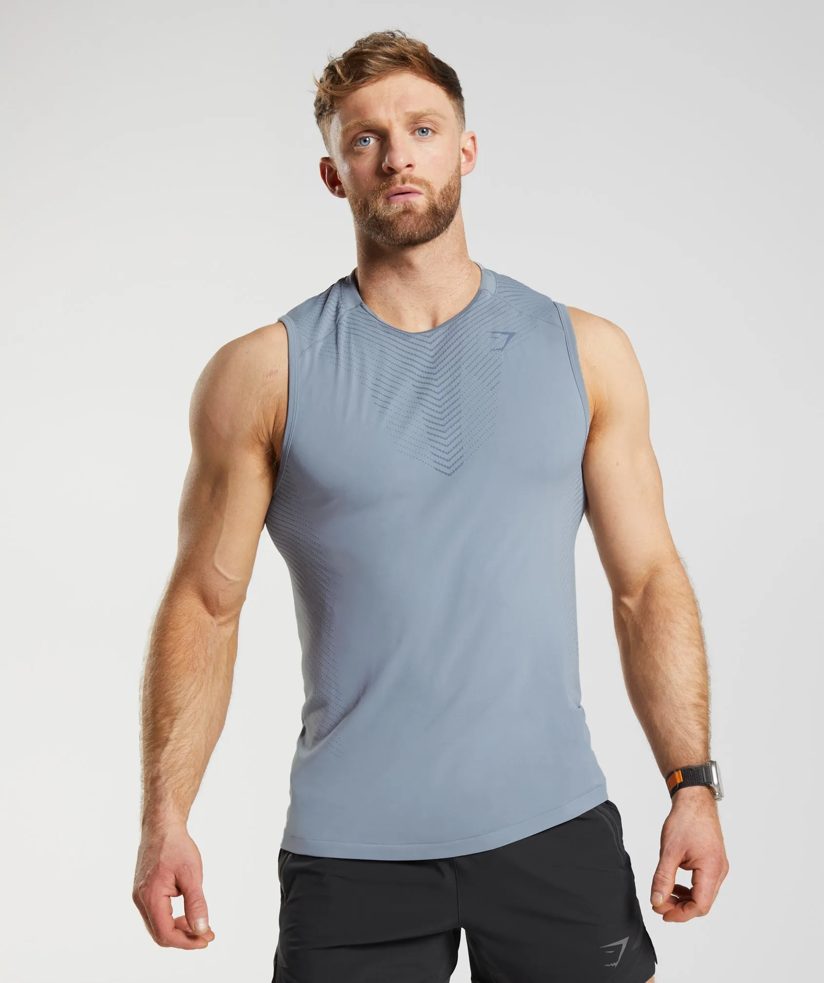 Gymshark Apex Tank - Drift Grey/Evening Blue