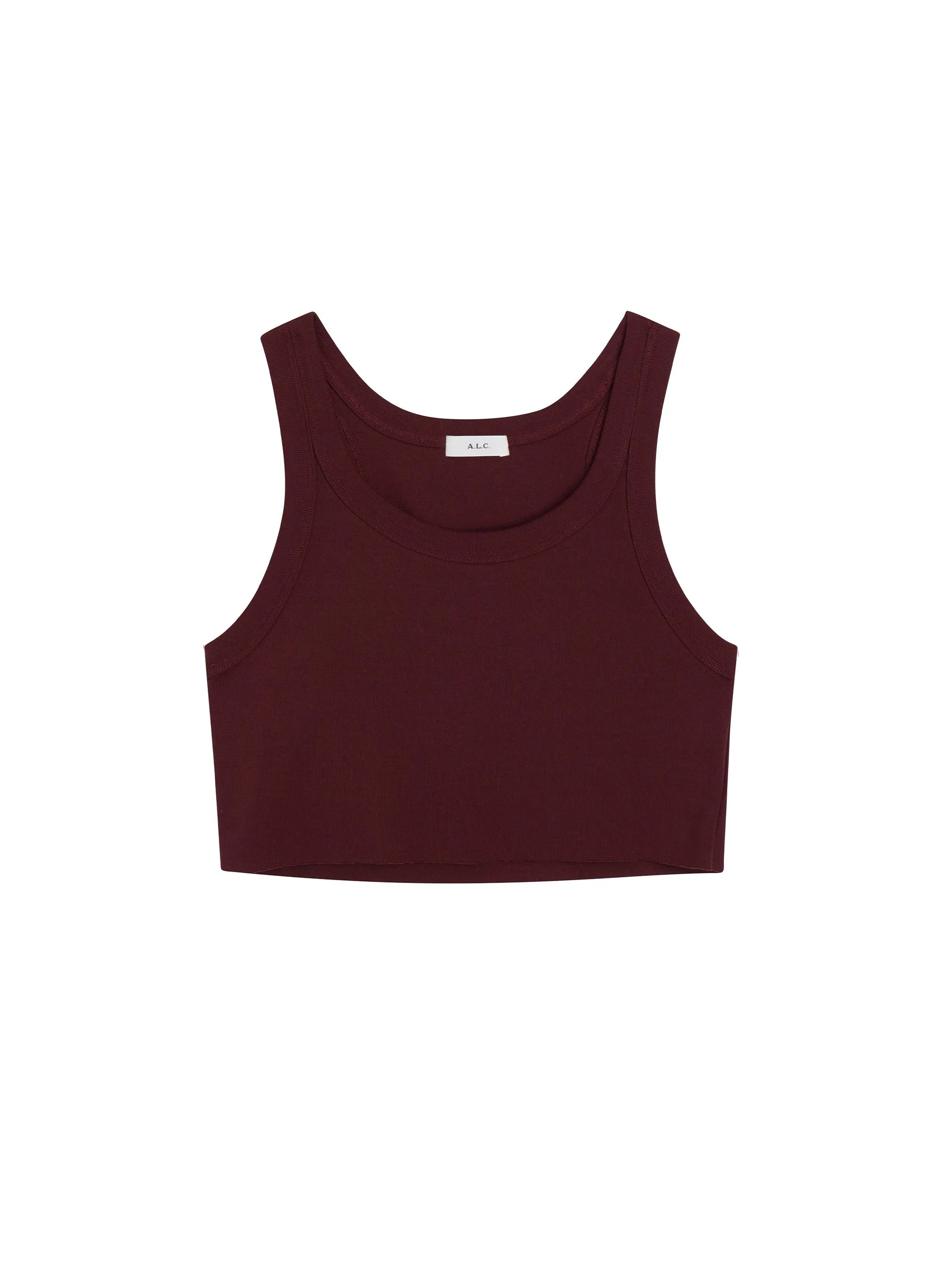 Halsey Cropped Cotton Rib Tank