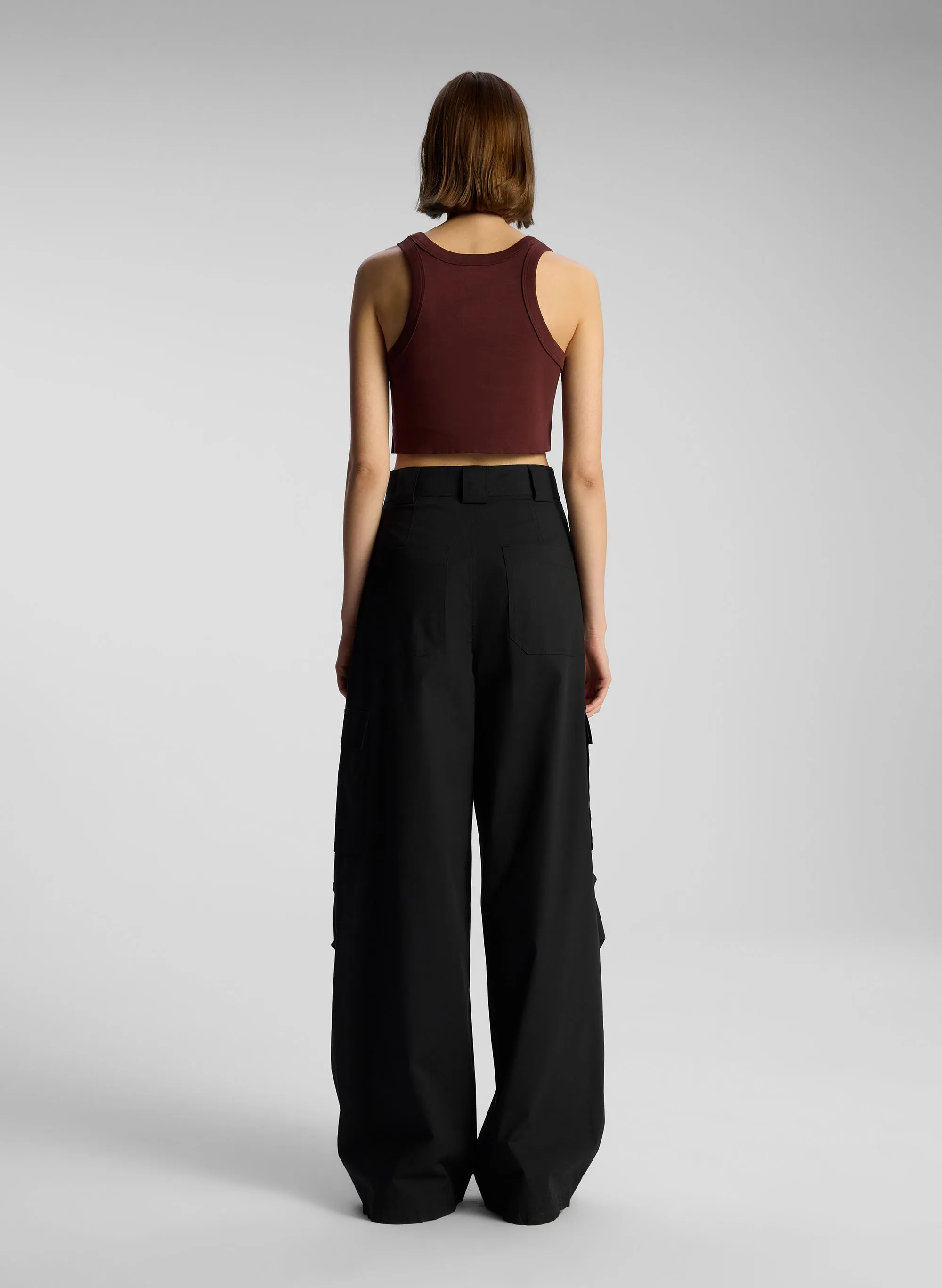 Halsey Cropped Cotton Rib Tank