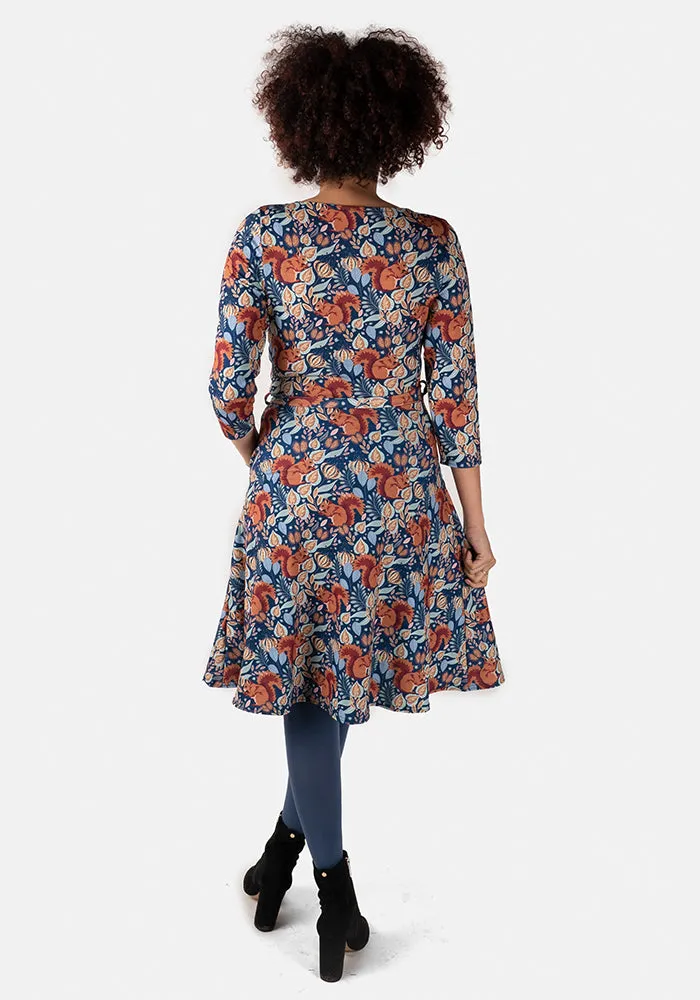 Harley Squirrel & Leaf Print Dress