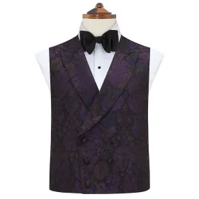 Hayward Purple Jacquard Silk Waistcoat