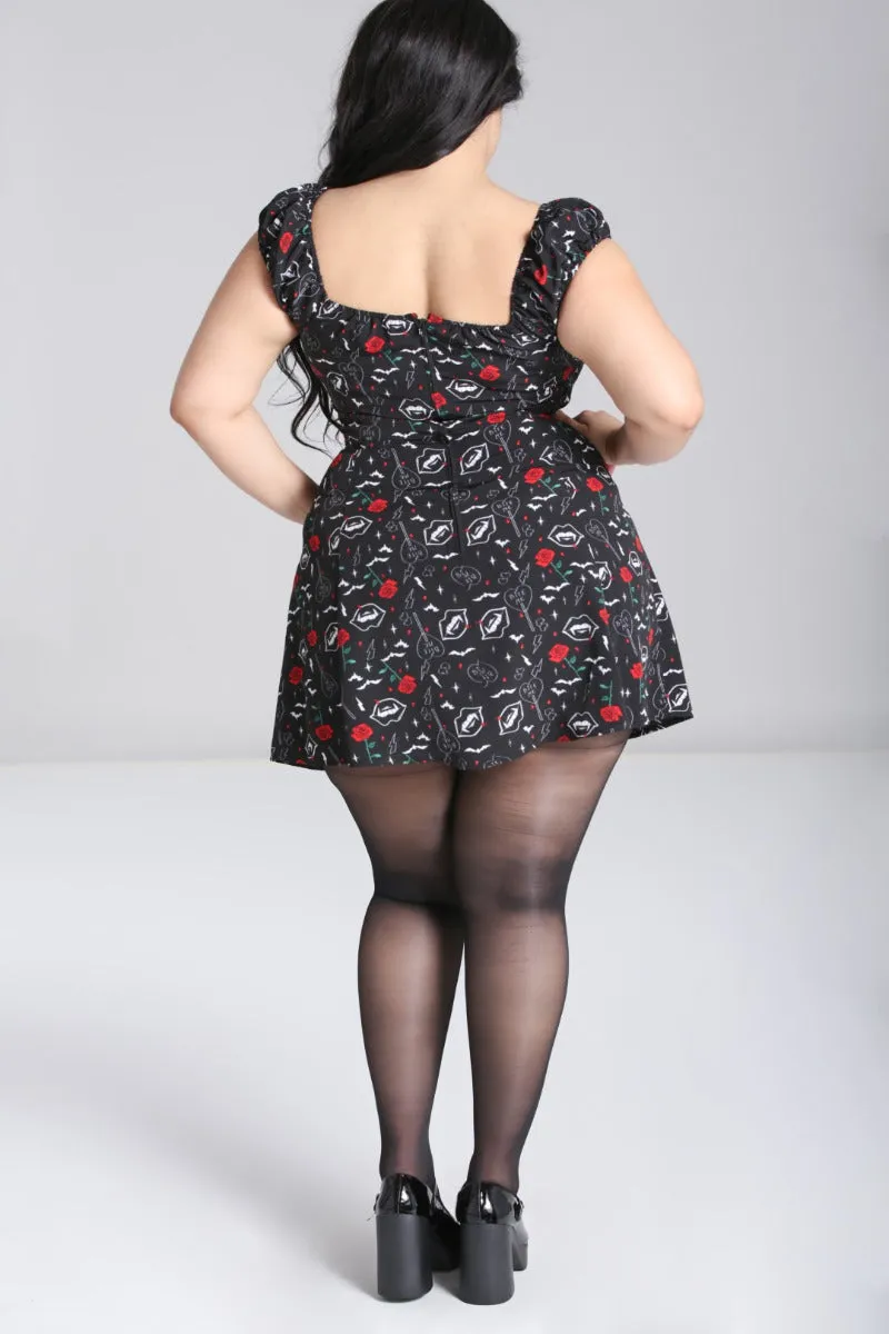 Hell Bunny Lilith Mini Dress Vampires Bats