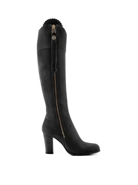 High Heeled Regina (Regular Fit) - Black Suede