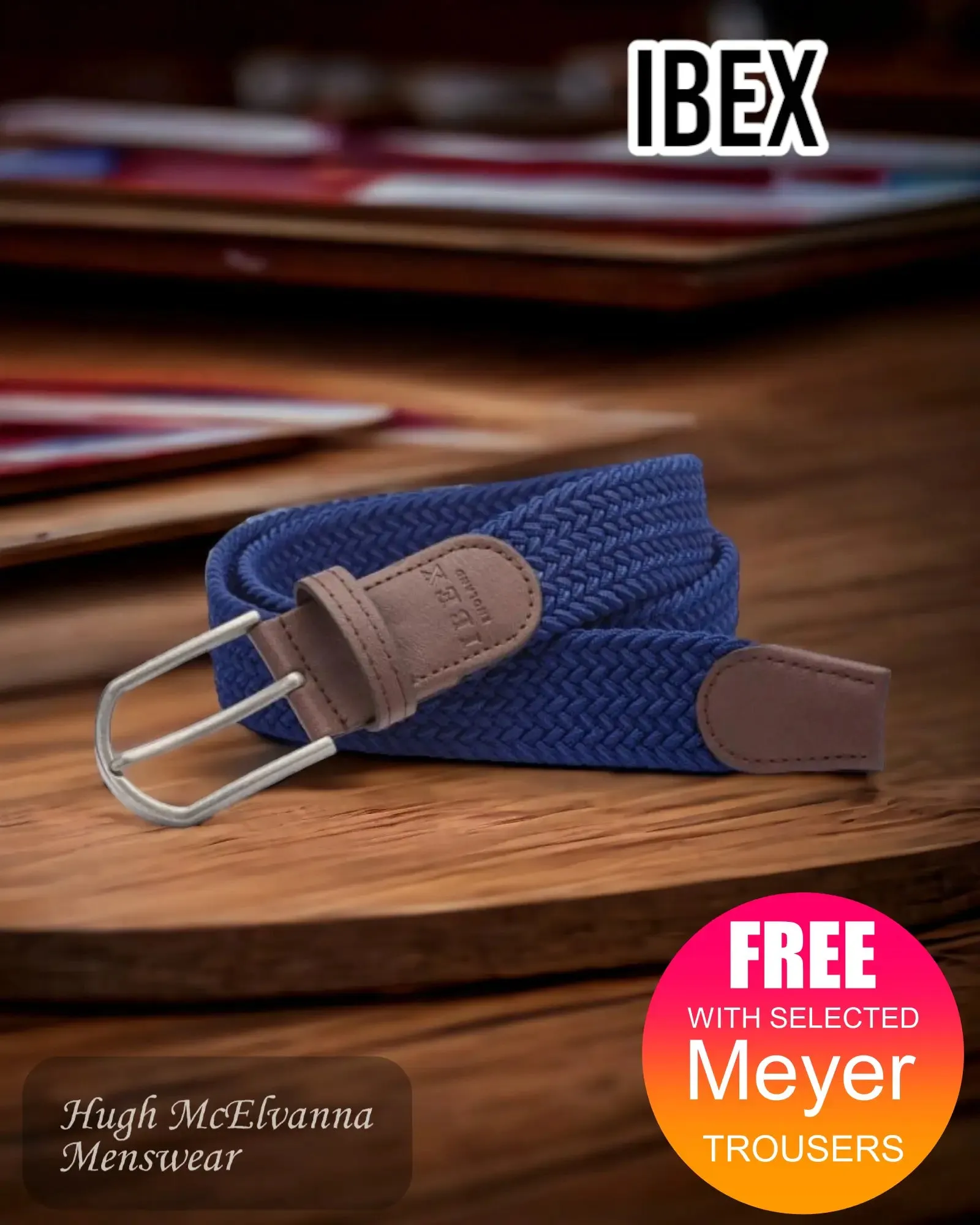 IBEX NAVY 9545 Stretch belt