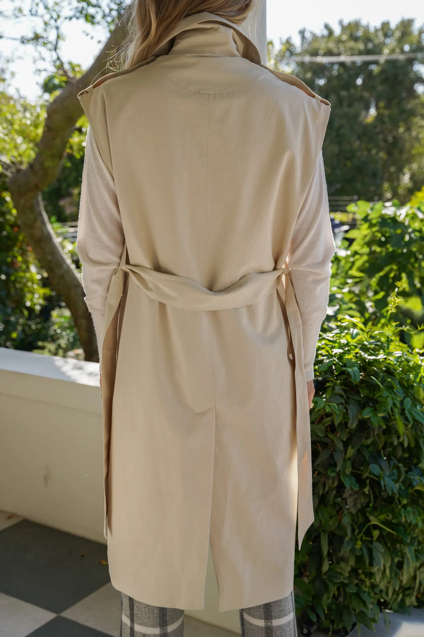 Ivory Sleeveless Coat