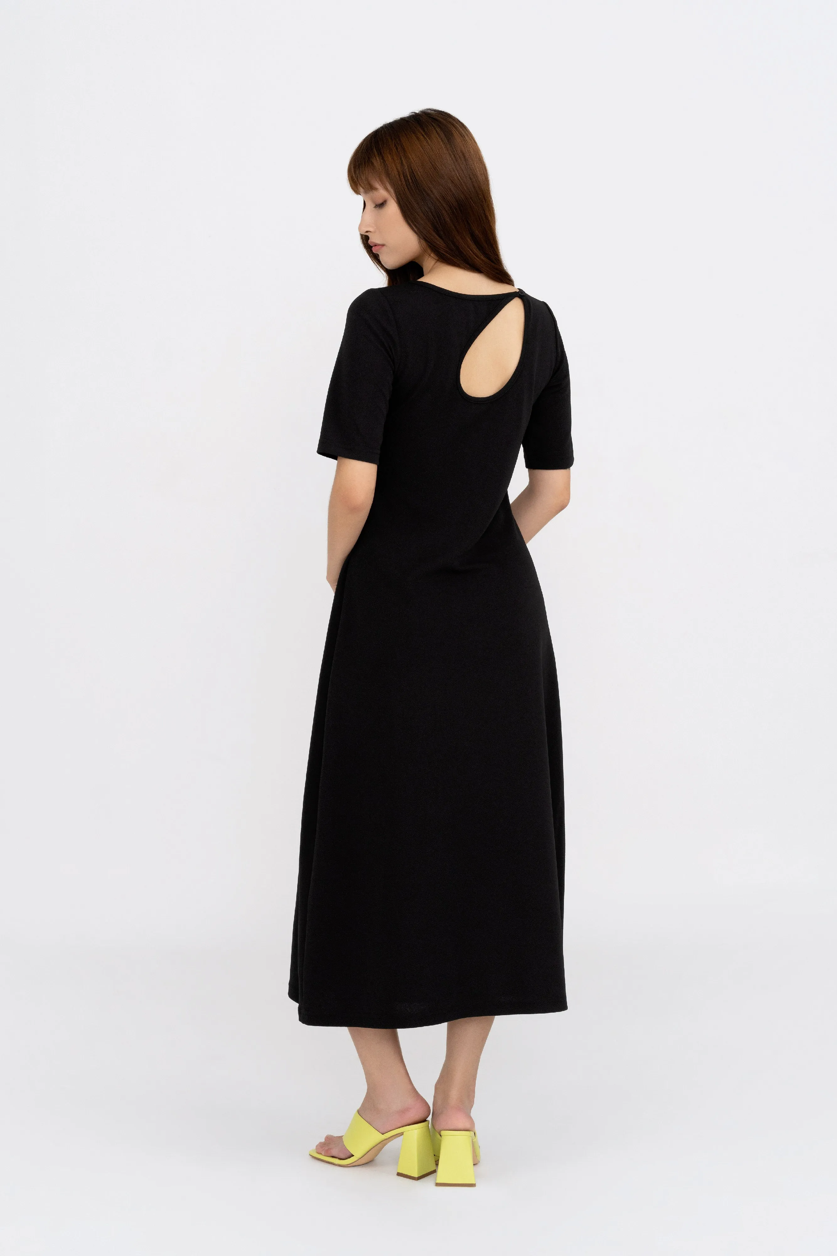 Jacintha Cut-out Back Midi Dress