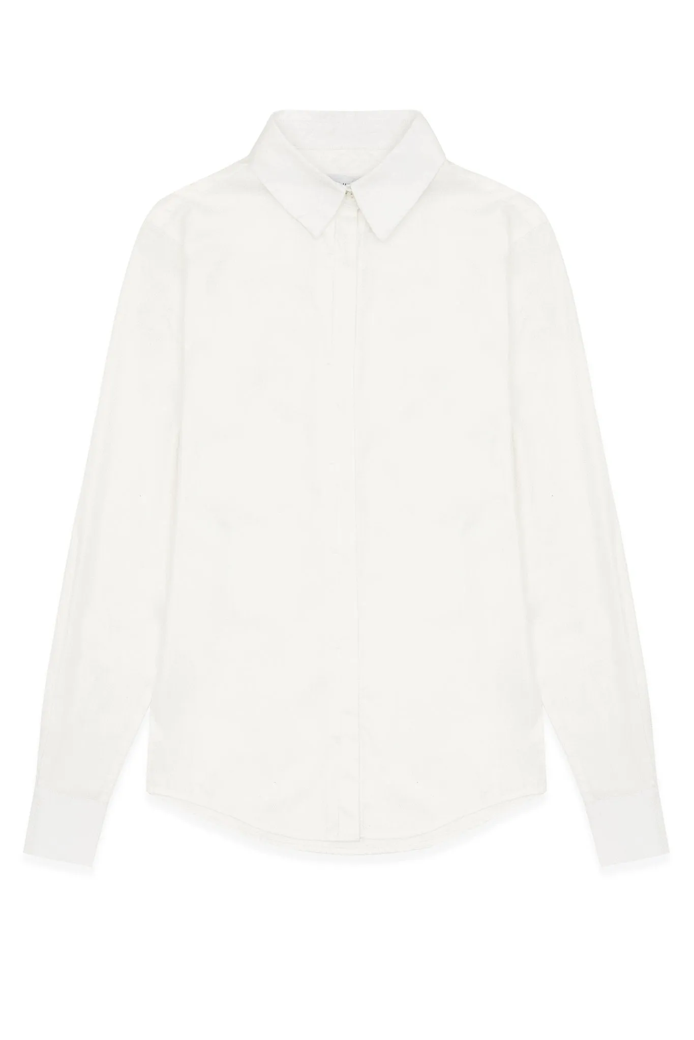 Jacquard-Pleated Cotton Shirt