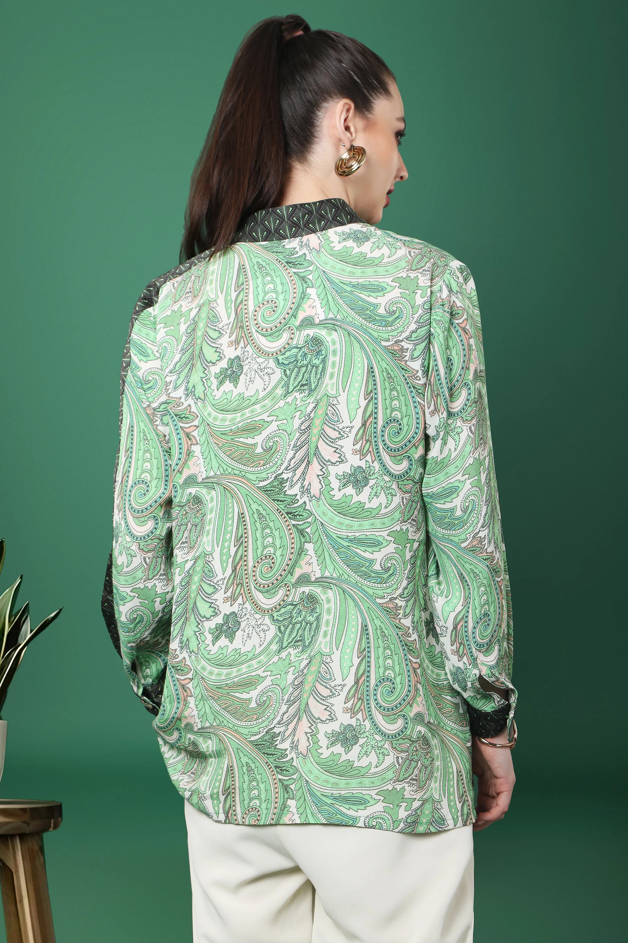 Jade Printed Paisely Shirt