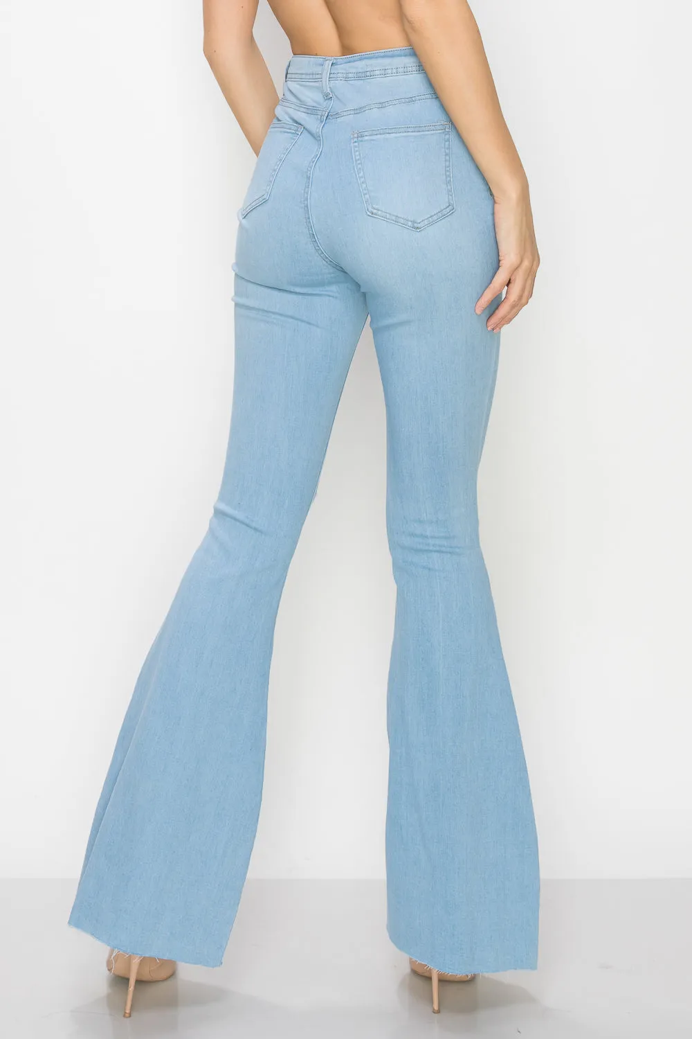 JAZZ-023 BELL BOTTOM FLARE LEG RIPPED DISTRESSED & DESTROYED JEANS