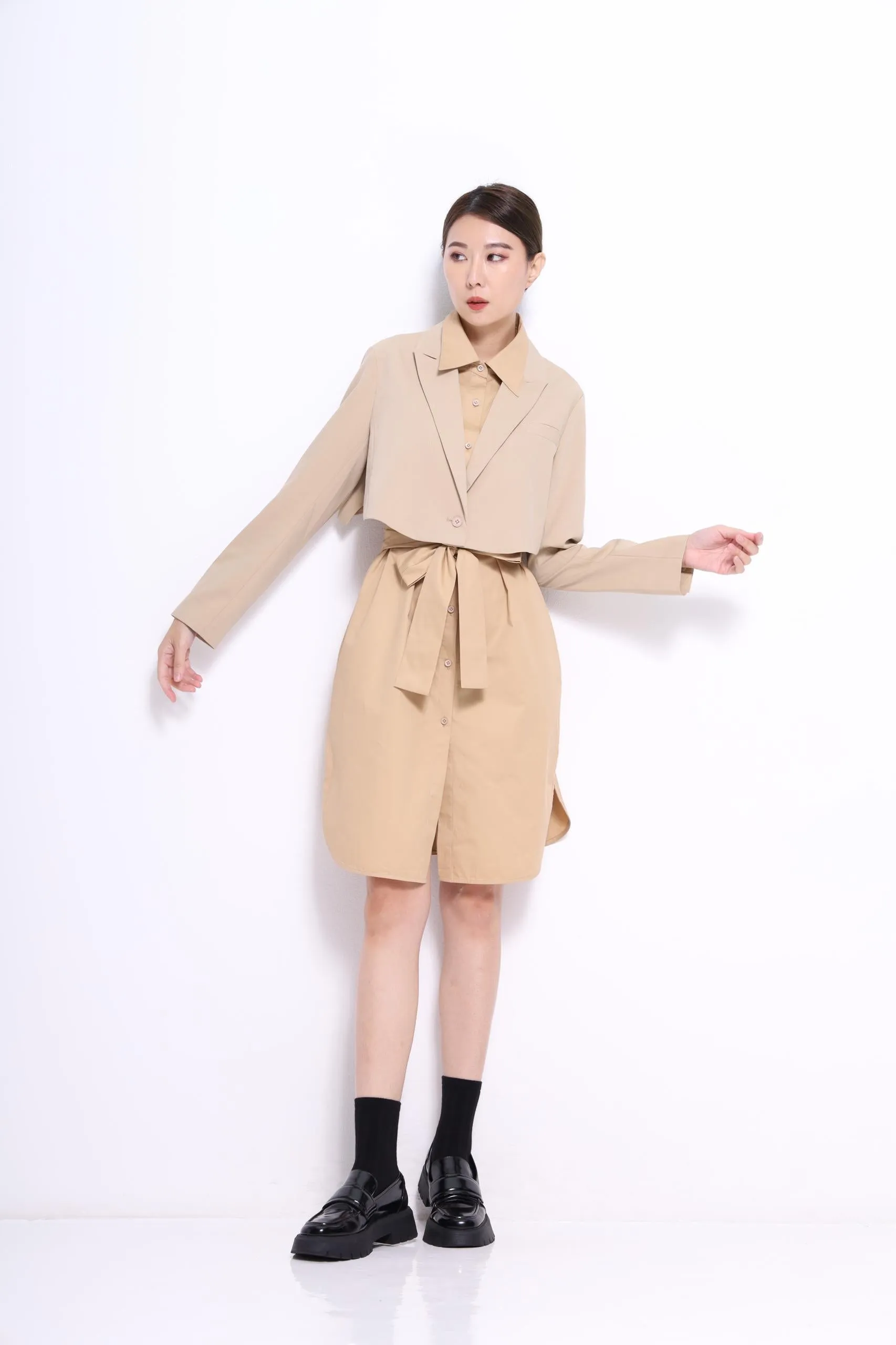 Jeon 2-Piece Trench Dress