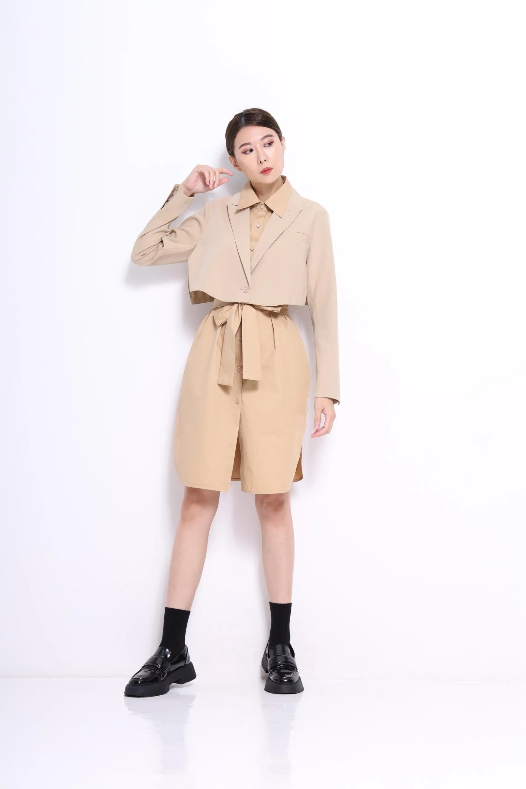 Jeon 2-Piece Trench Dress