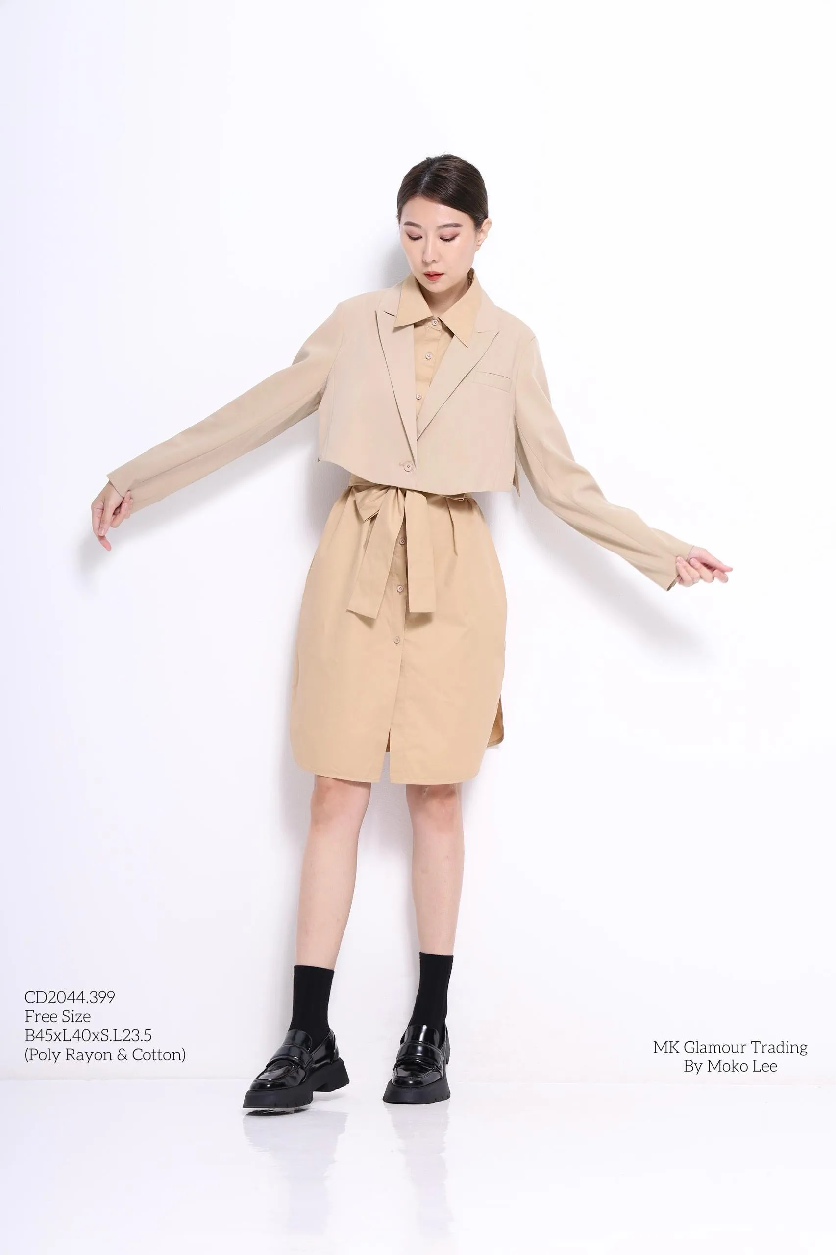 Jeon 2-Piece Trench Dress