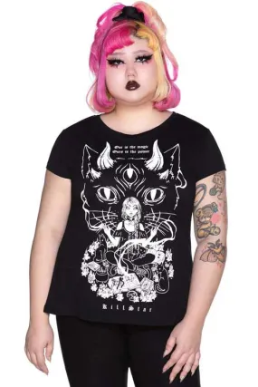 Killstar Cat Lord Scoop Neck Tee T-Shirt