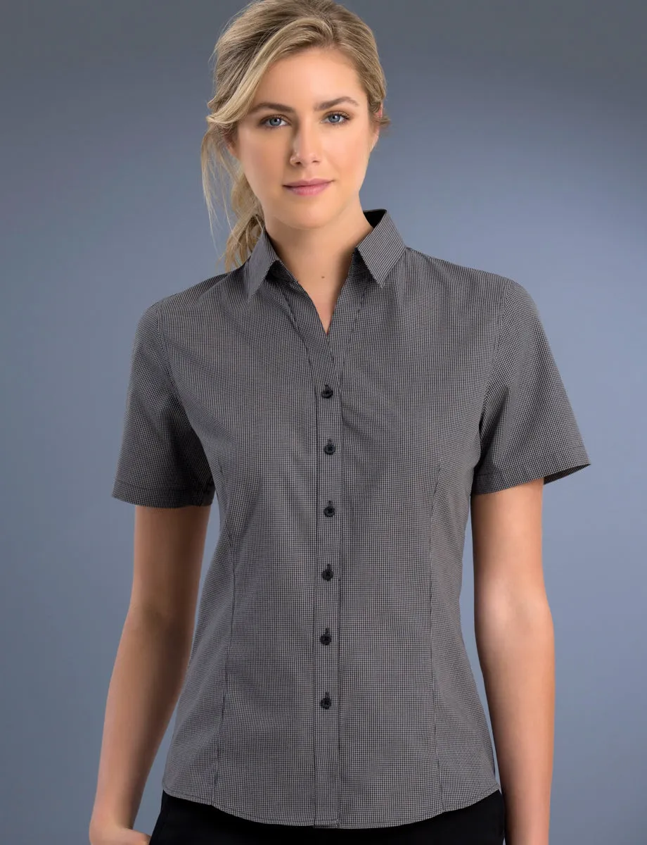 Ladies Small Check Slim Fit Blouse