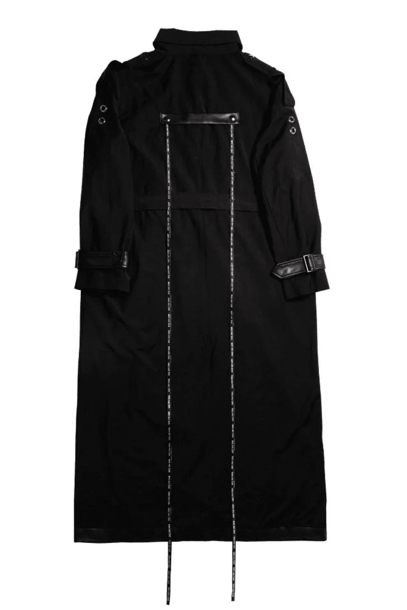 Leather-Parts Long Trench