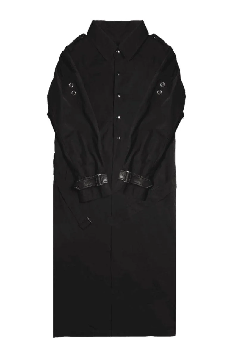 Leather-Parts Long Trench