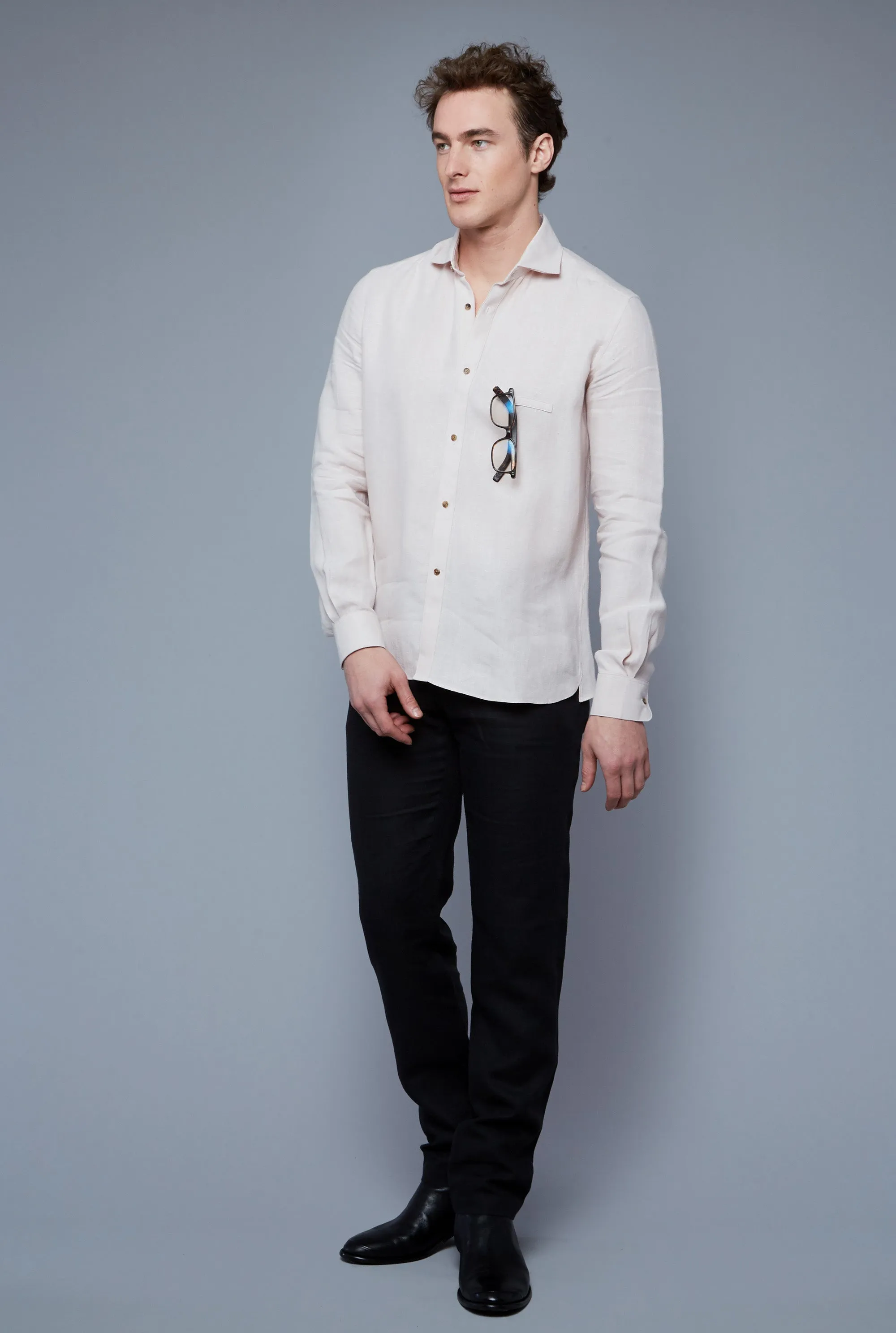 Linen Greenwich Shirt | Rose