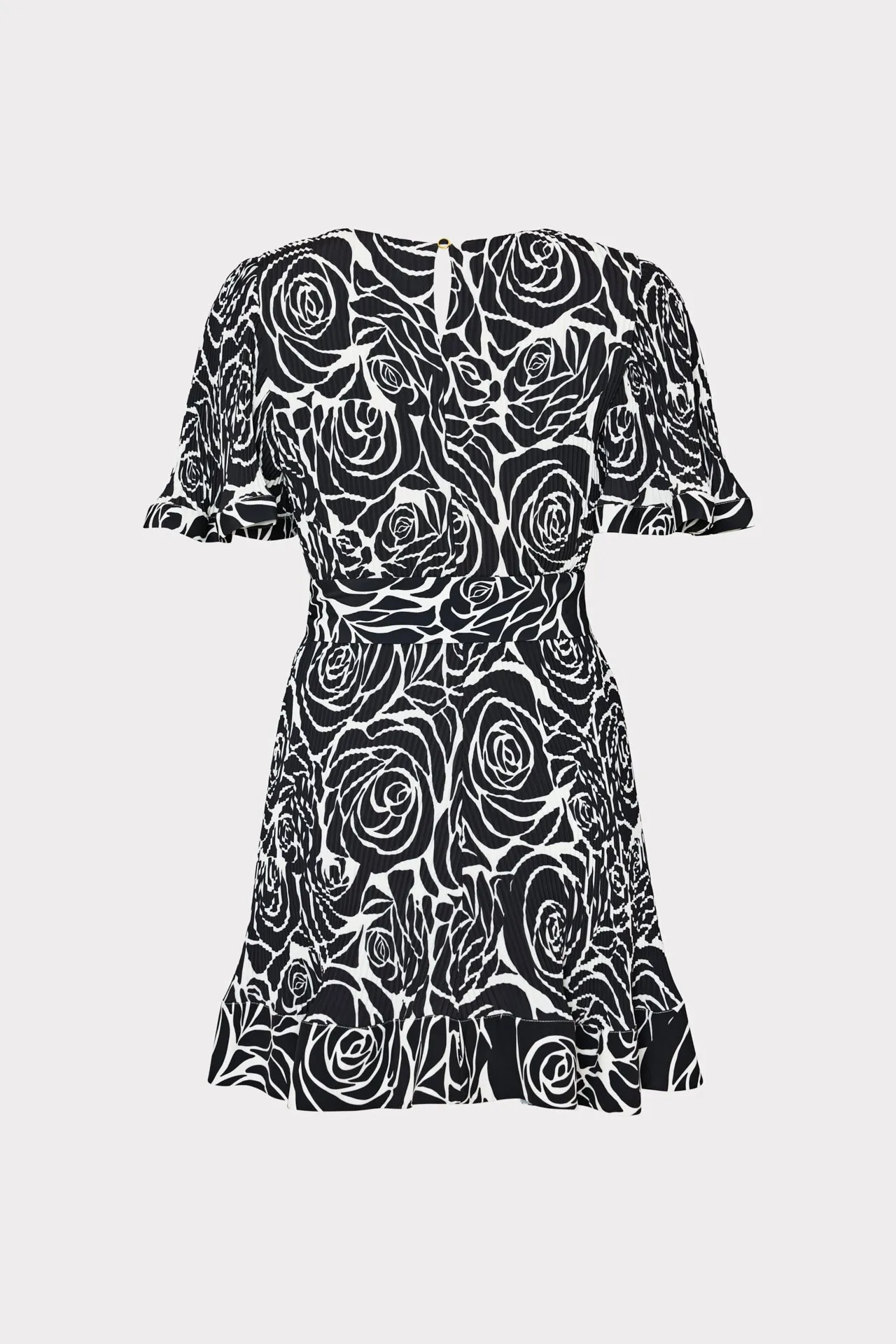 Lumi Black Rose Pleated Dress