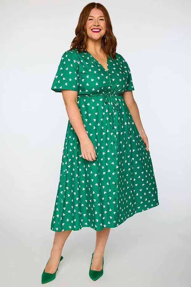 Marley Cotton Green Cupid Dress