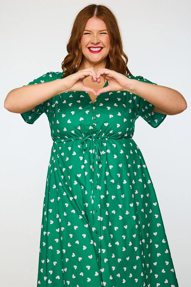 Marley Cotton Green Cupid Dress