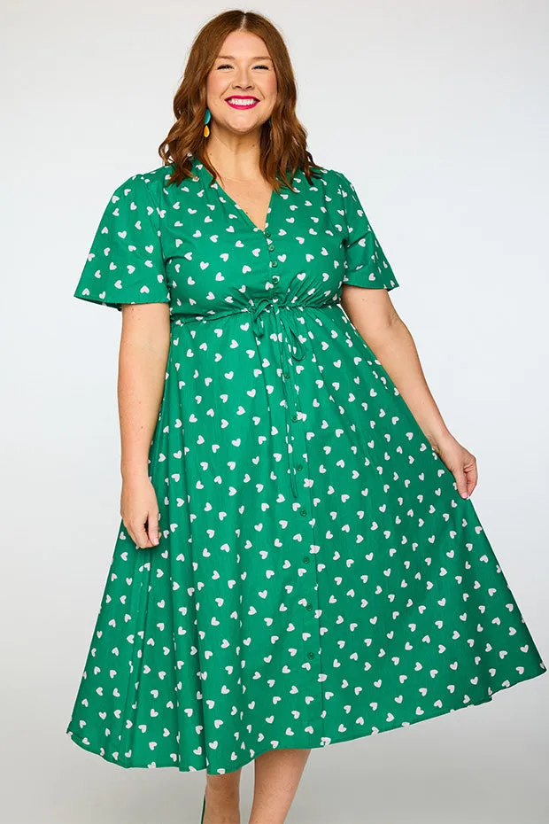 Marley Cotton Green Cupid Dress