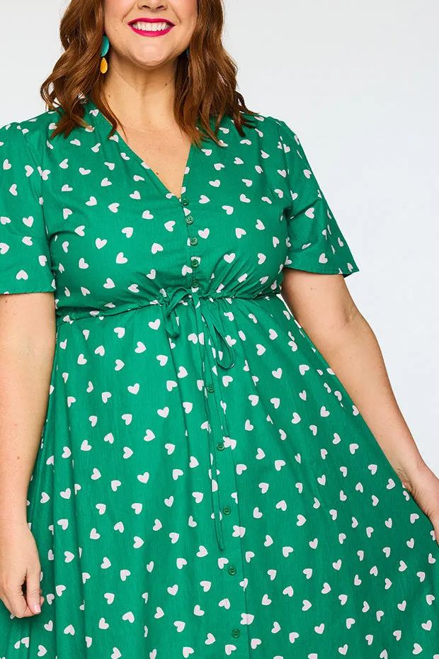 Marley Cotton Green Cupid Dress