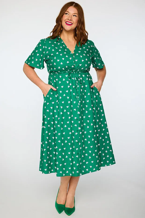 Marley Cotton Green Cupid Dress