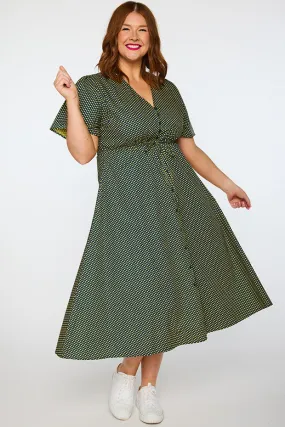 Marley Cotton Navy Mini Spot Dress