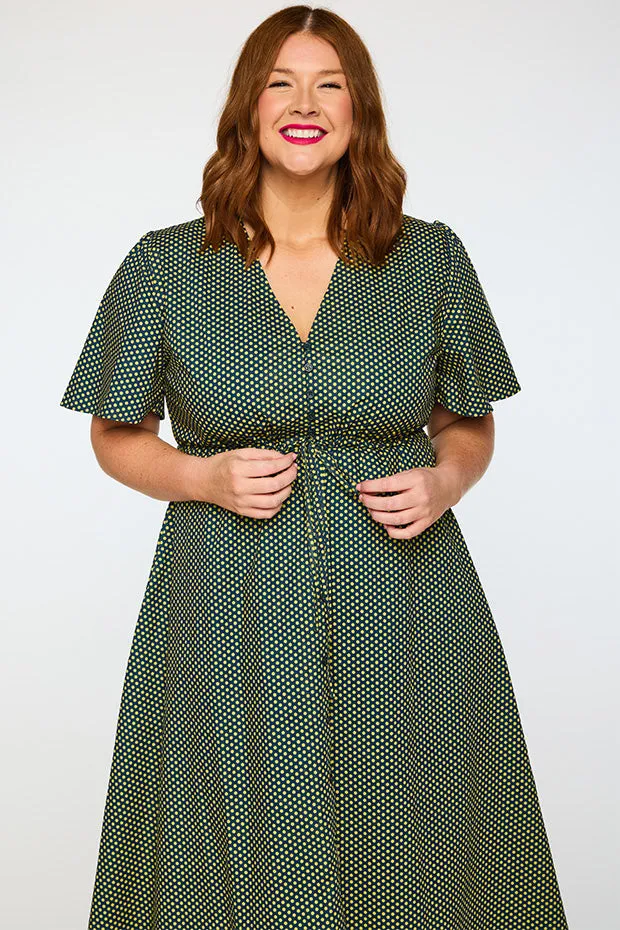 Marley Cotton Navy Mini Spot Dress