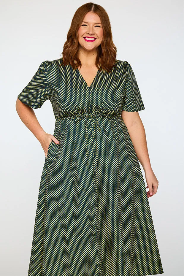 Marley Cotton Navy Mini Spot Dress