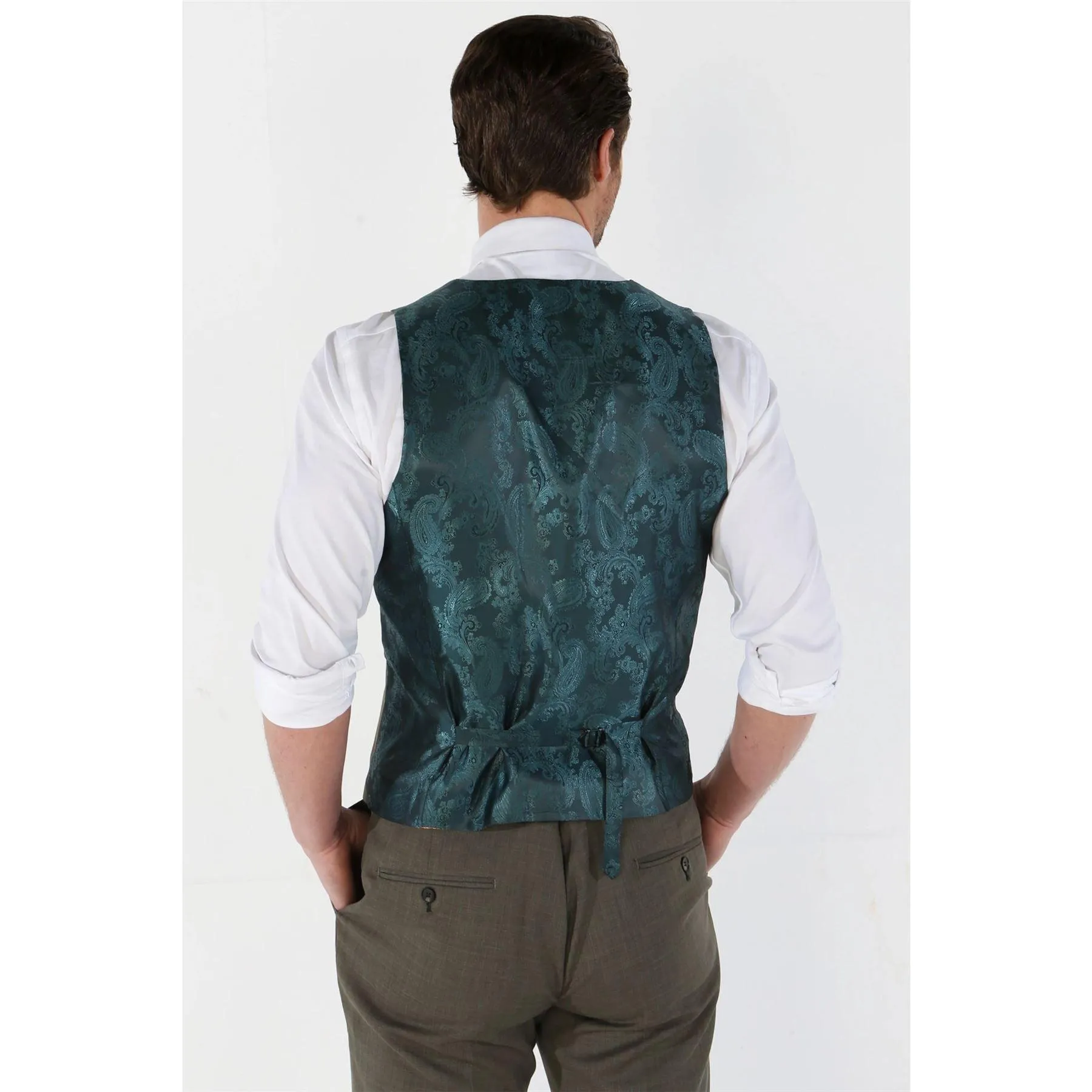 Men's Waistcoat Sage Green Tailored Fit Summer Wedding Vest