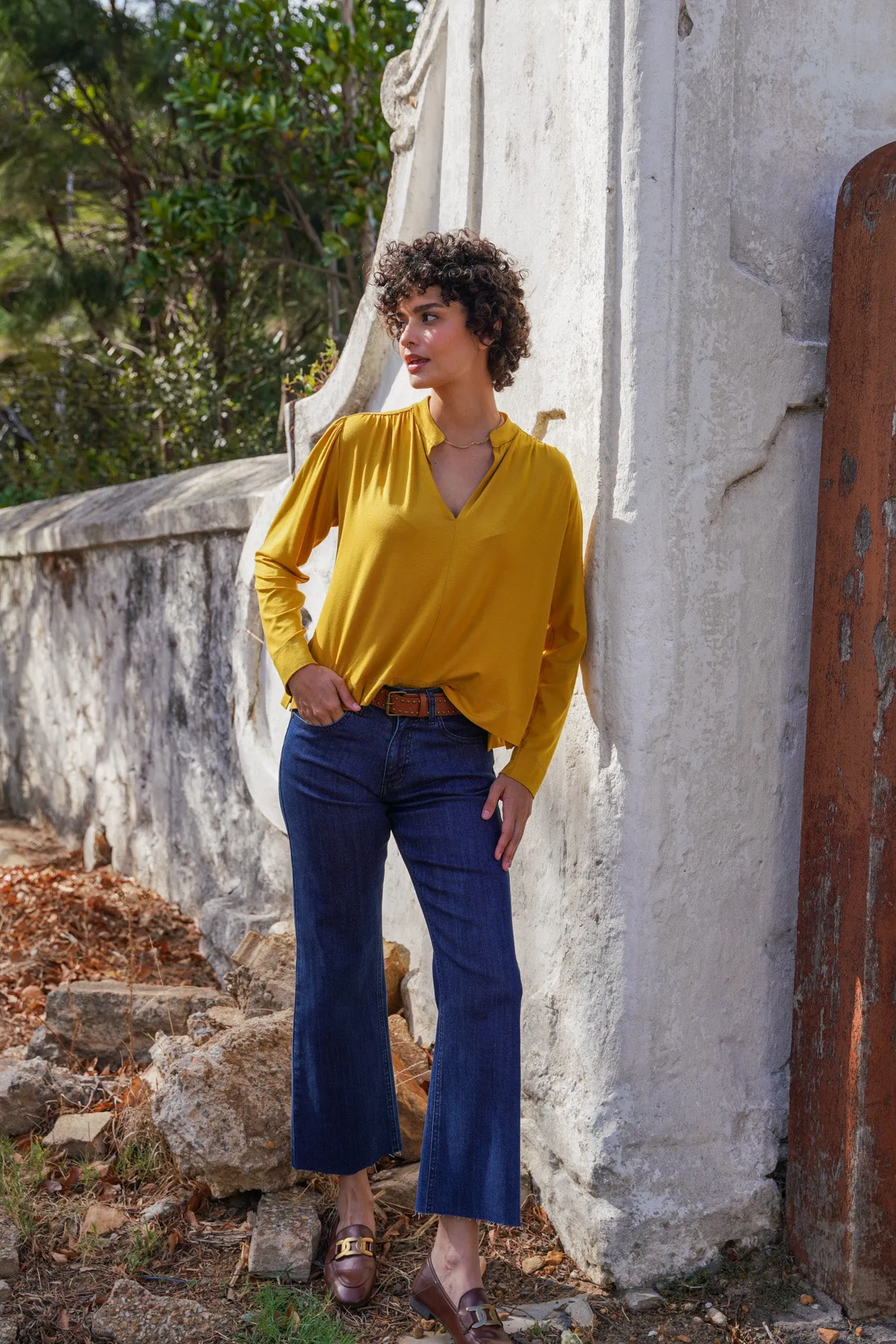 Mustard Knit Alex Shirt