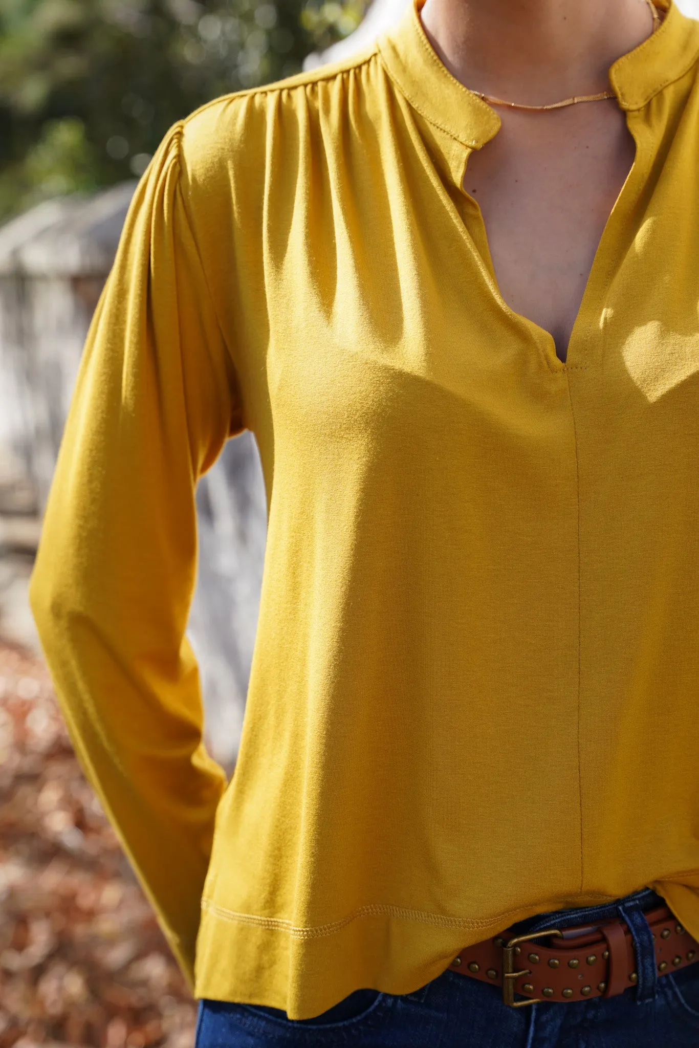 Mustard Knit Alex Shirt