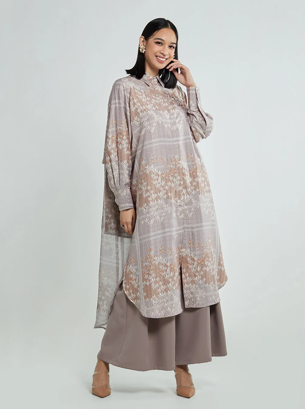 NIANA LAYERED TUNIC BEIGE