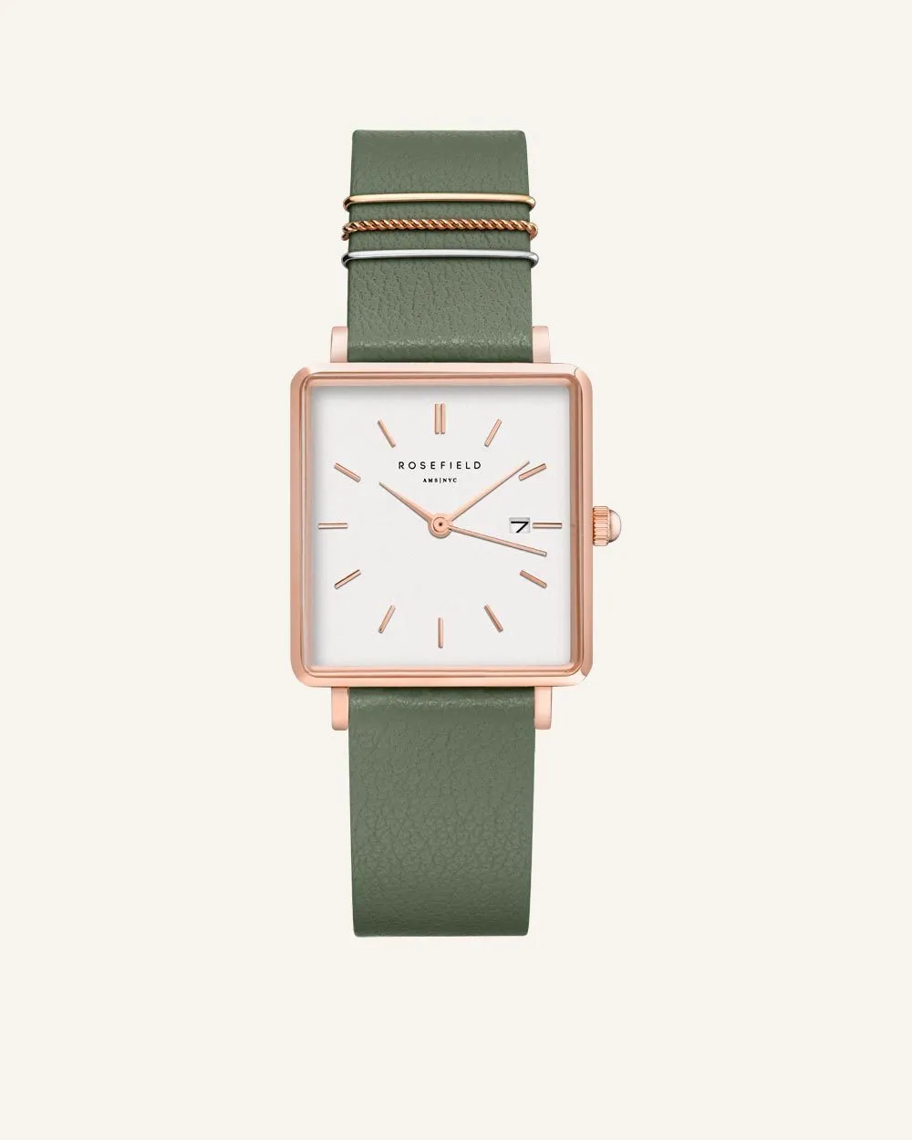 Olive green Rose gold Strap